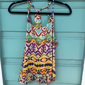 Colorful Geometric Print Women's Top